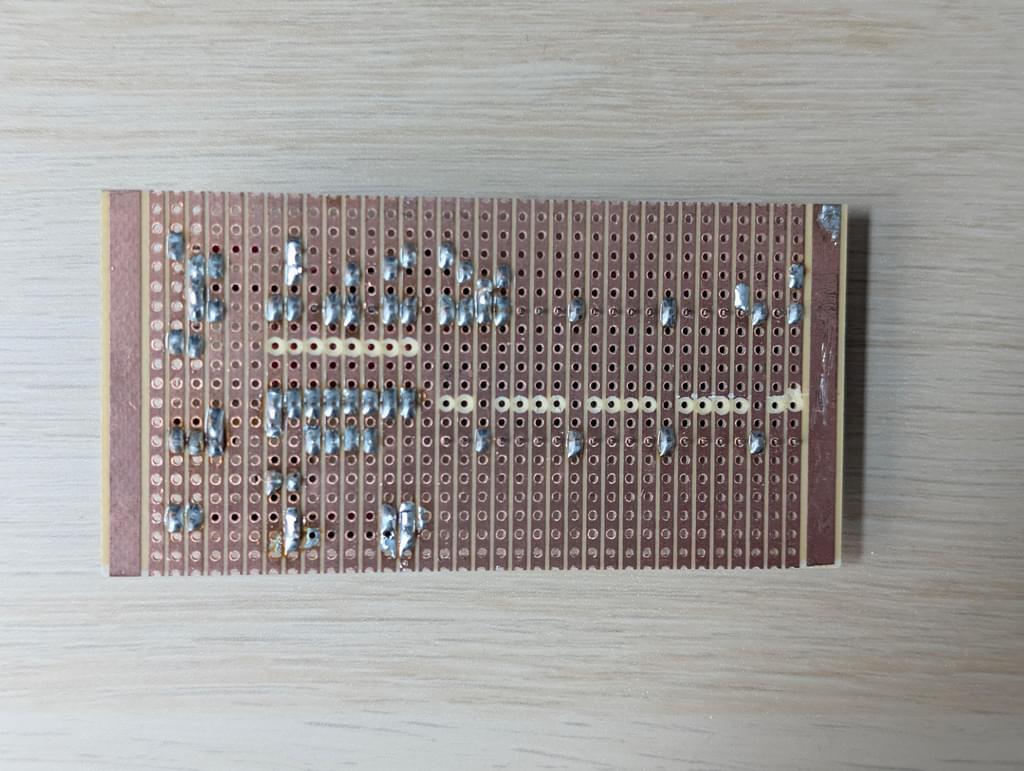 The back of the strip board